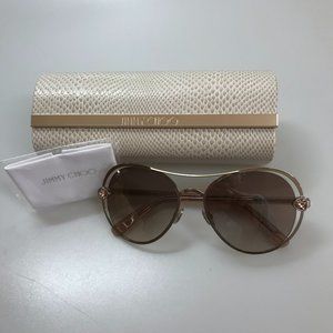 Brand New Authentic Jimmy Choo Sarah Aviator Rhinestone Sunglasses